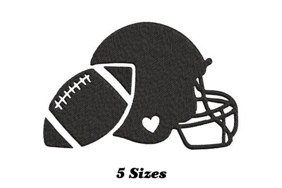 American Football Ball with Helmet