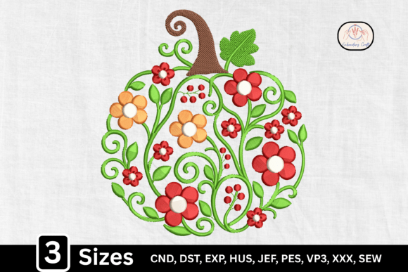 Cute Fall Floral Pumpkin