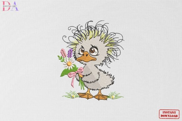 Cute Fluffy Duck Flower Bouquet