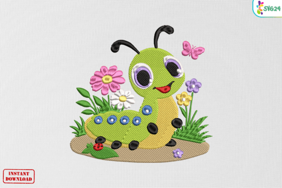 Cute Spring Garden Caterpillar