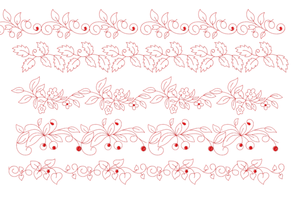 Floral Border Embroidery Bundle