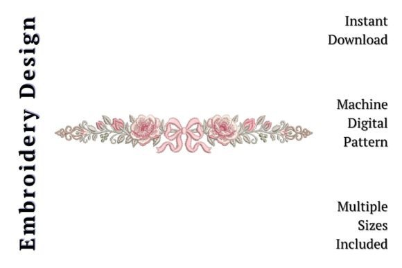 Floral Bow Border: Elegant Romance for Handmade Gifts
