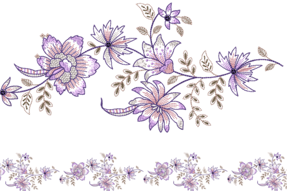 Floral Embroidery Border Design Review