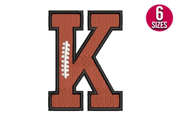 Football Font Alphabet Letter K