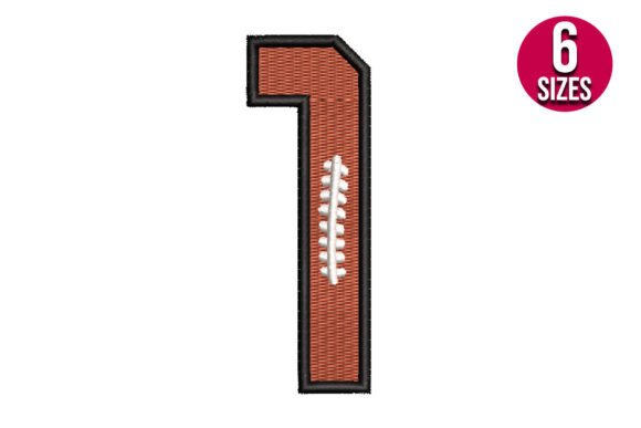 Football Font Alphabet Number One 1