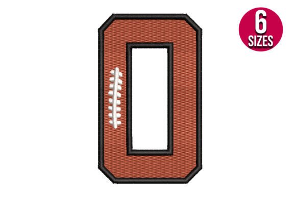 Football Font Alphabet Number Zero 0