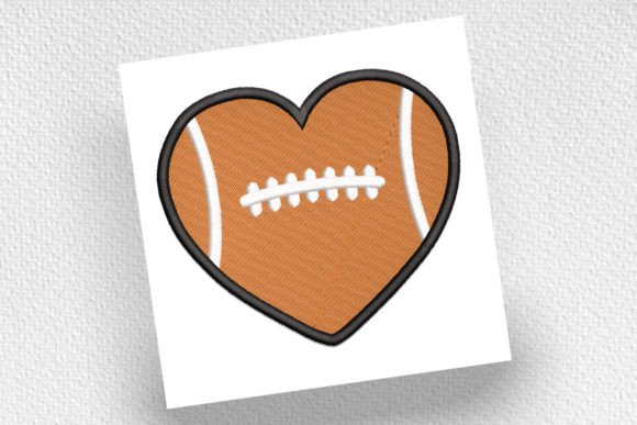 Football Heart: A Seasonal Embroidery Gem