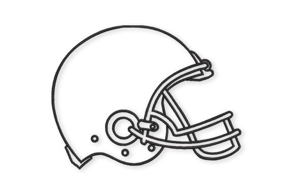 Football Helmet Embroidery Design