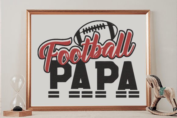 Football Lover Daddy Embroidery Design