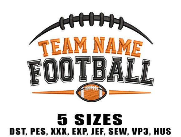Football Team Embroidery Design