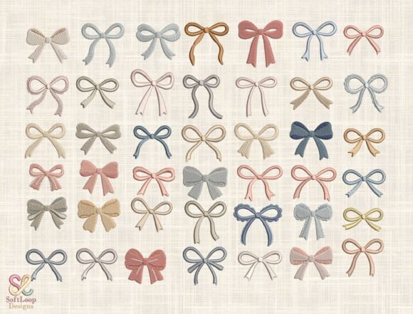 Giant Bow Ribbon Embroidery Bundle