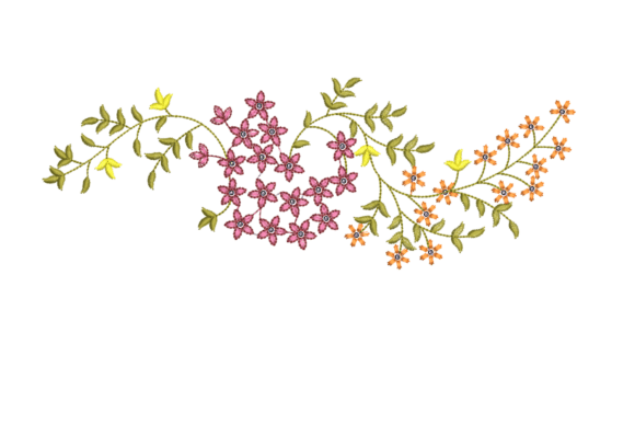 Leaf Botanical Ornament Embroidery