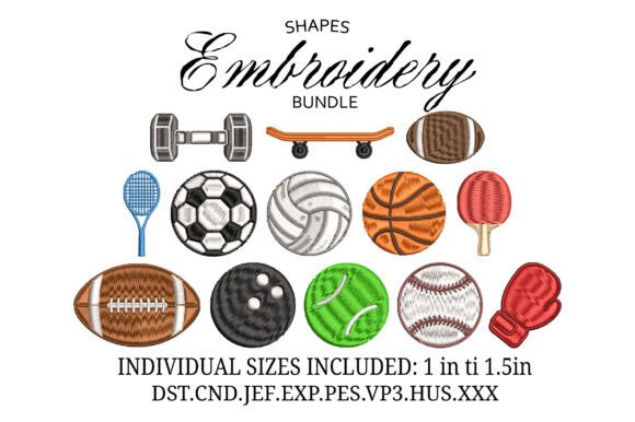 Mini Sports Ball Embroidery