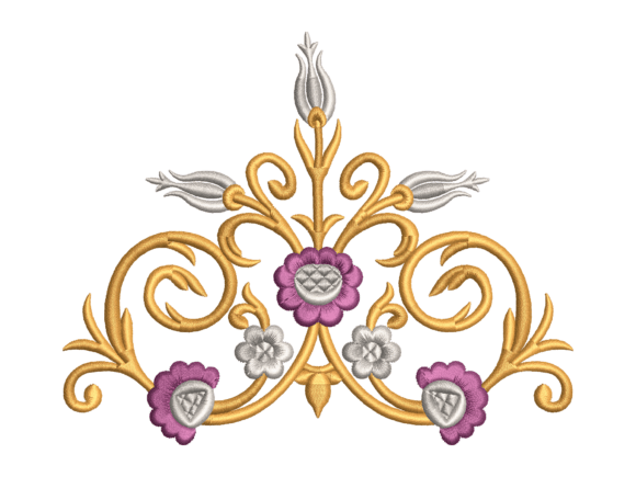 Ottoman Tulip Embroidery Design