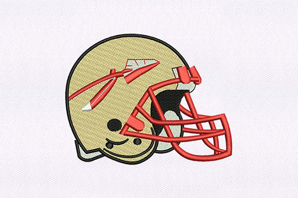 Us Football Helmet Embroidery Design