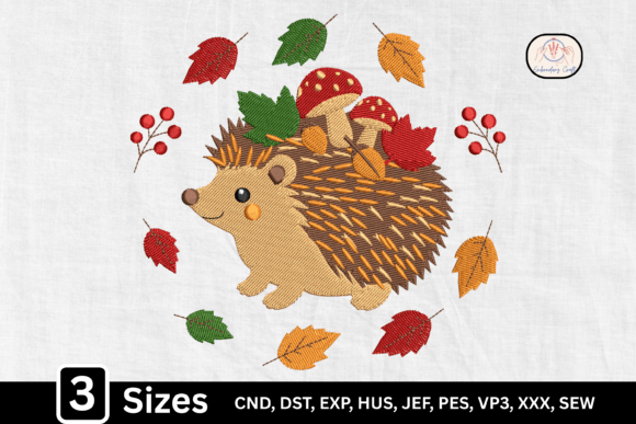 Woodland Cute Autumn Hedgehog